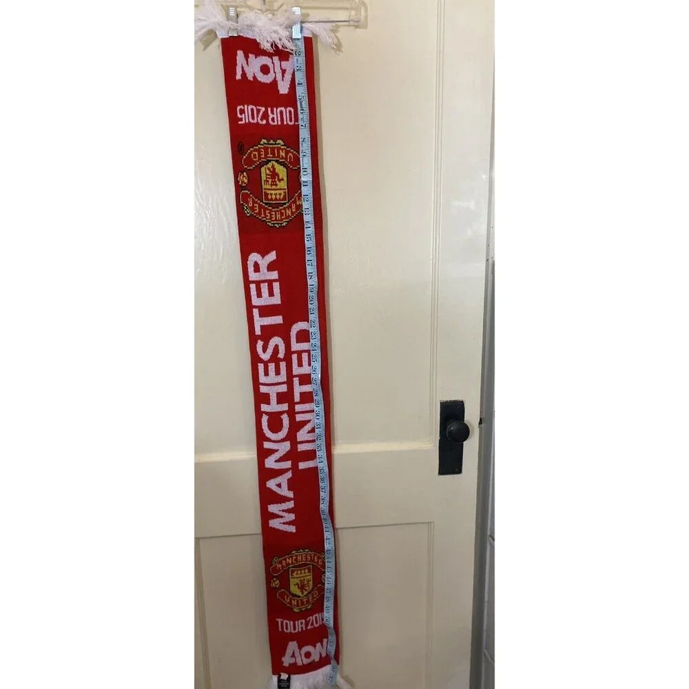 Manchester United Scarf Official Tour 2015 AON Muffler Acrylic EUC